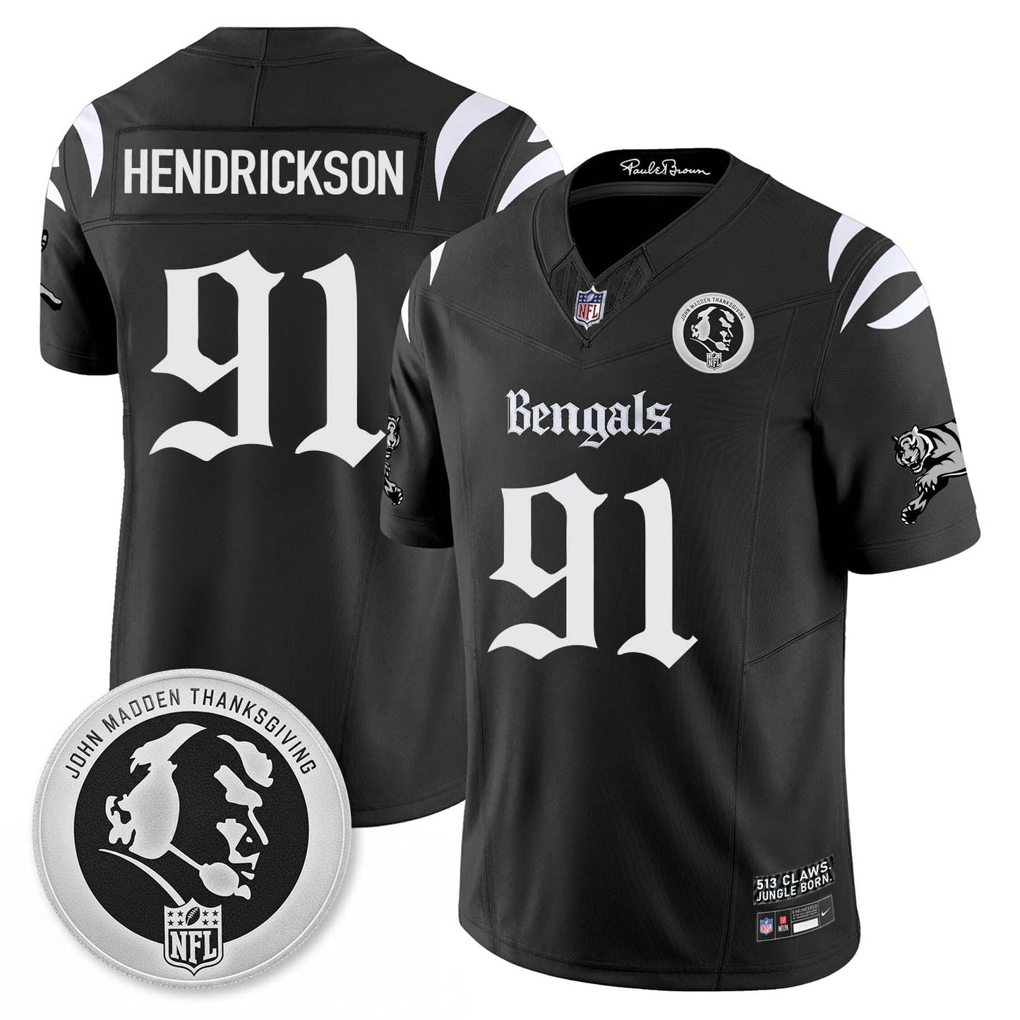 CIN Gothic Vapor Limited Jersey - John Madden Patch - All Stitched-DTD