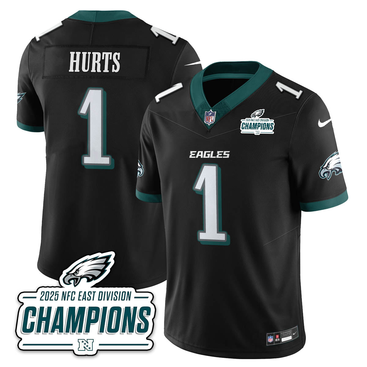 PHI NFC East Champions Vapor Limited Jersey - All Stitched-DTD