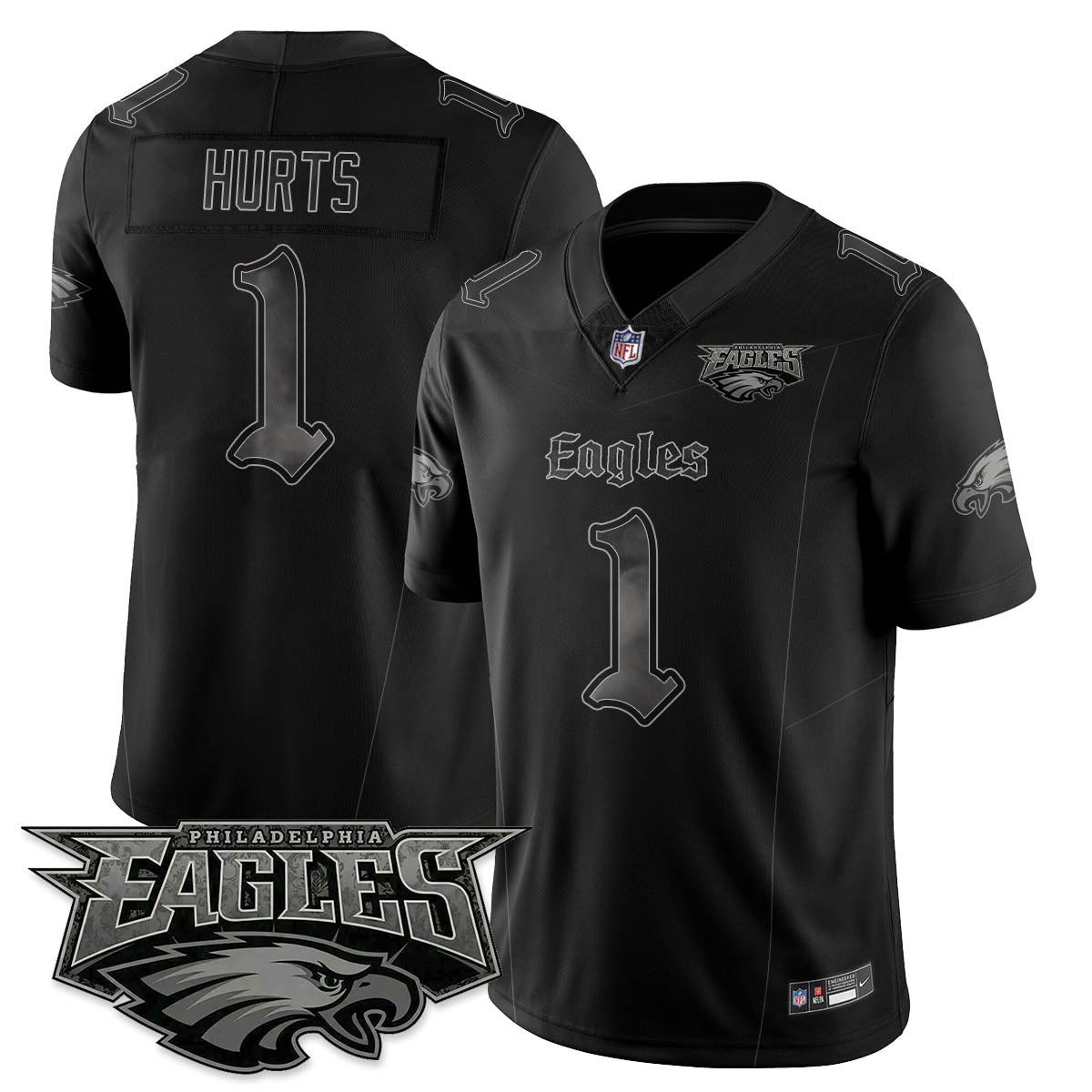 PHI 'Dark Gothic Philly' Vapor Limited Jersey - All Stitched-DTD