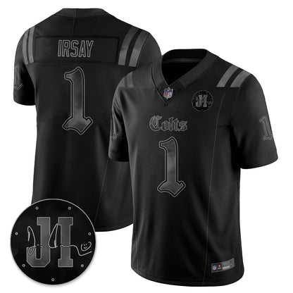 IND 'Dark Gothic' Vapor Limited Jersey - Jim Irsay Patch - All Stitched-DTD