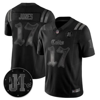 IND 'Dark Gothic' Vapor Limited Jersey - Jim Irsay Patch - All Stitched-DTD