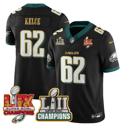 PHI LII-LIX Super Bowl Champions Vapor Limited Gold Jersey - All Stitched-DTD