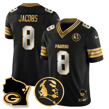 GB 4-Time Champions Vapor Limited Jersey - John Madden Patch - All Stitched-DTD