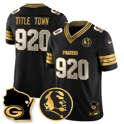 GB 4-Time Champions Vapor Limited Jersey - John Madden Patch - All Stitched-DTD
