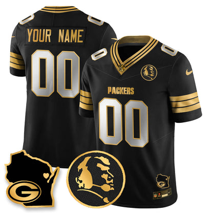 GB 4-Time Champions Vapor Limited Jersey - John Madden Patch - All Stitched-DTD