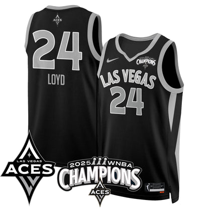 Las Vegas Aces 2025 WNBA Championship Jersey - All Stitched-DTD