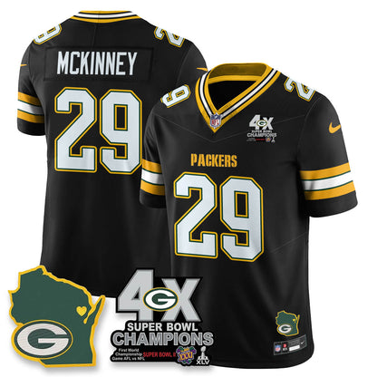 GB 4-Time Champions Patch Vapor Limited Jersey - All Stitched-DTD