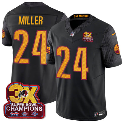 WAS 3-Time Champions Patch Vapor Limited Jersey - All Stitched-DTD