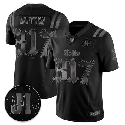 IND 'Dark Gothic' Vapor Limited Jersey - Jim Irsay Patch - All Stitched-DTD