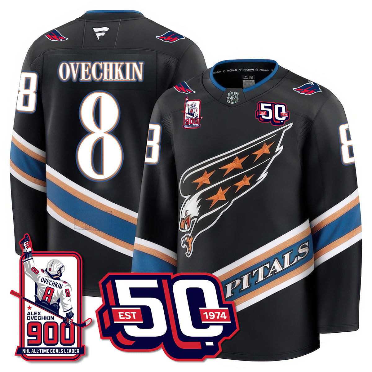 WSH 2025 Premium Jersey - 900 GOALS -  All Stitched-DTD