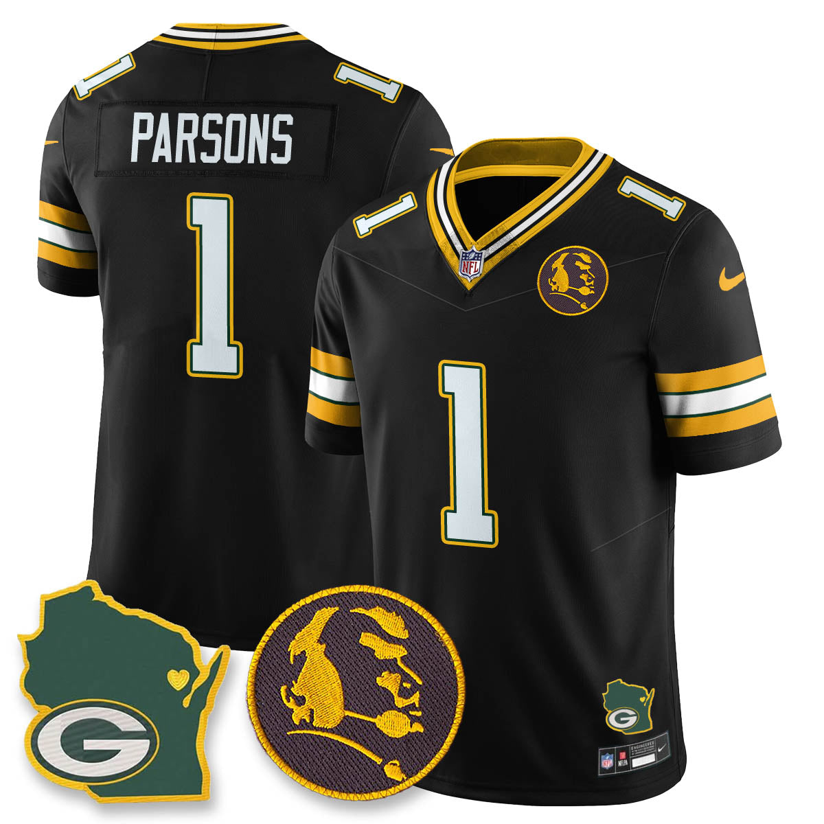 GB Vapor Limited Jersey - John Madden Patch - All Stitched-DTD