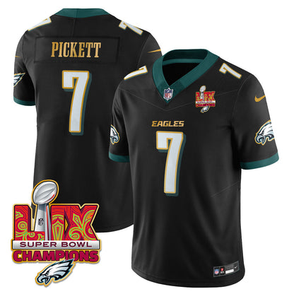 PHI Super Bowl LIX Champions Gold Trim Vapor Limited Jersey - All Stitched-DTD