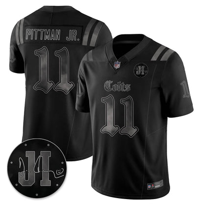 IND 'Dark Gothic' Vapor Limited Jersey - Jim Irsay Patch - All Stitched-DTD