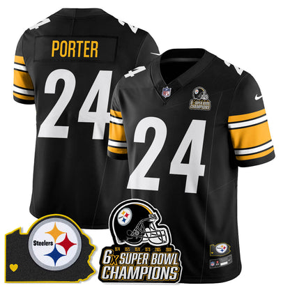 PIT 6-Time Champions Patch Vapor Limited Jersey - All Stitched-DTD