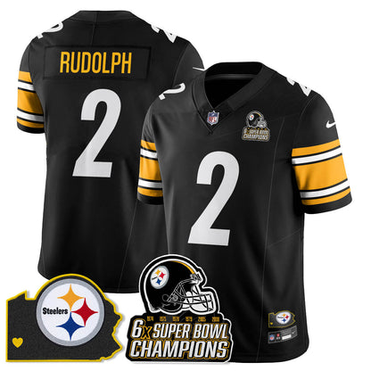 PIT 6-Time Champions Patch Vapor Limited Jersey - All Stitched-DTD