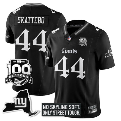 NYG 100th Seasons 'Gothic Gotham Edition' Vapor Limited Jersey - All Stitched-DTD