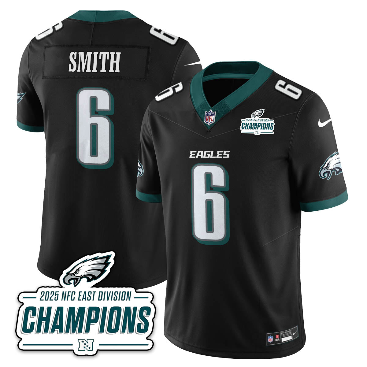 PHI NFC East Champions Vapor Limited Jersey - All Stitched-DTD