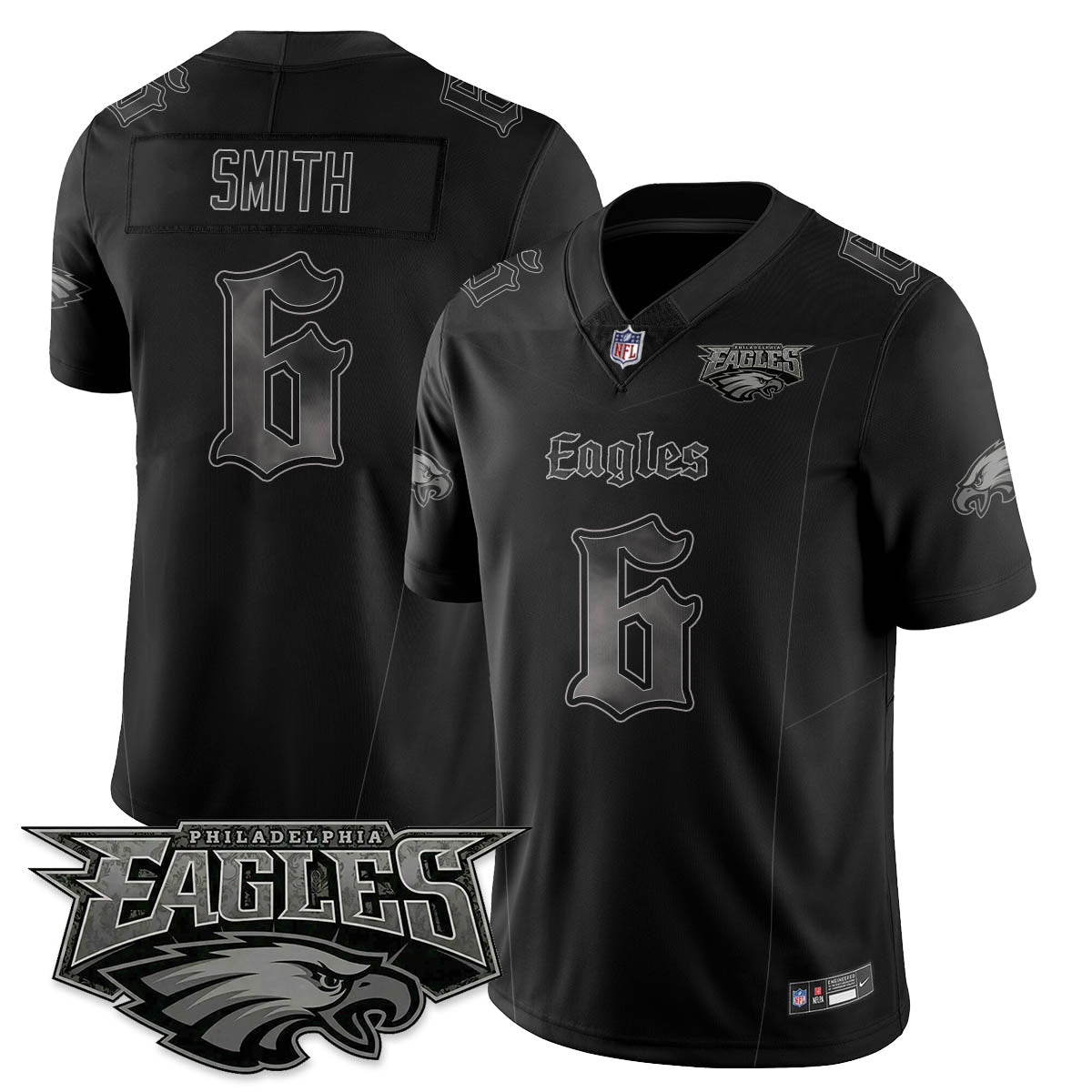 PHI 'Dark Gothic Philly' Vapor Limited Jersey - All Stitched-DTD