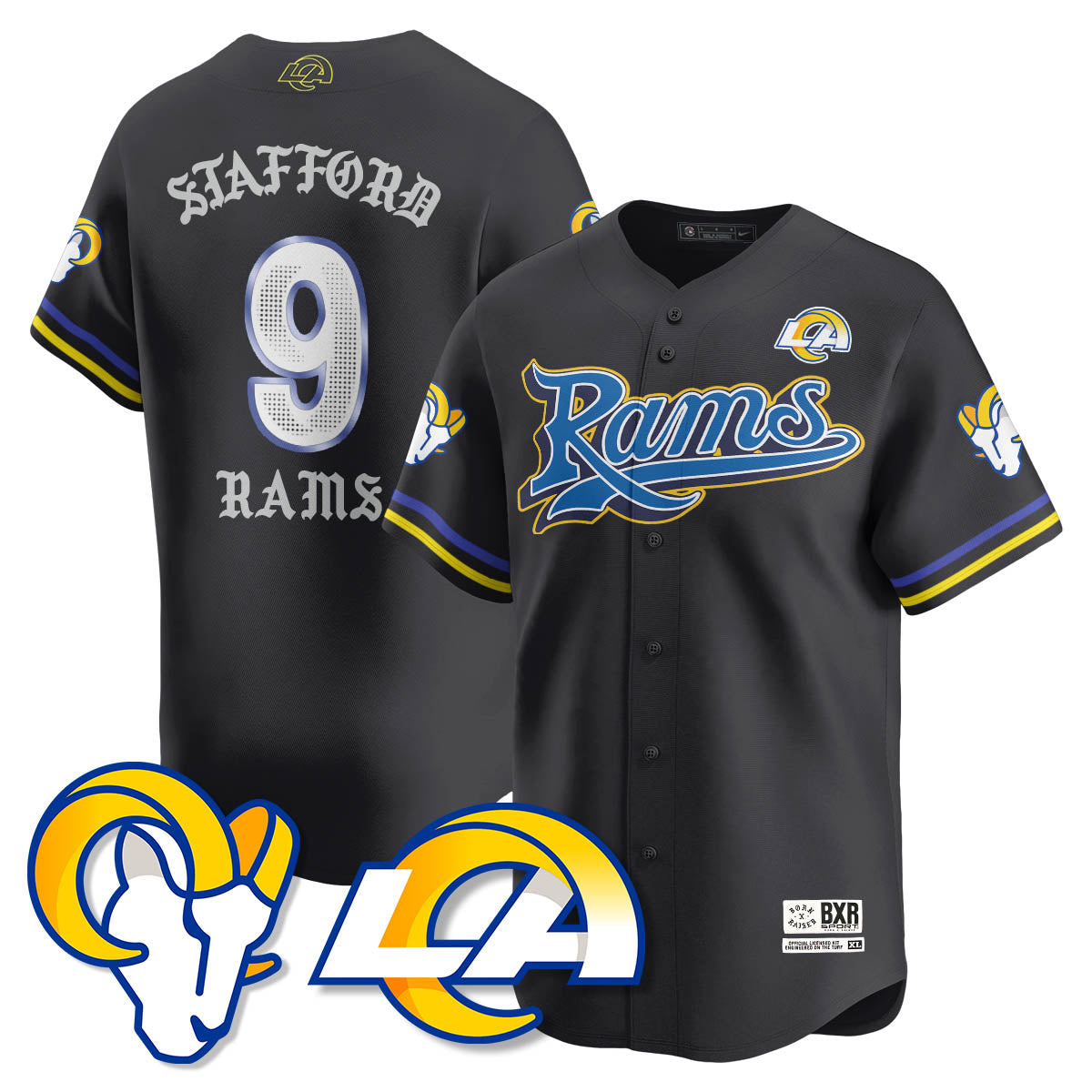 LAR Born x Raised Baseball Jersey - All Stitched-DTD