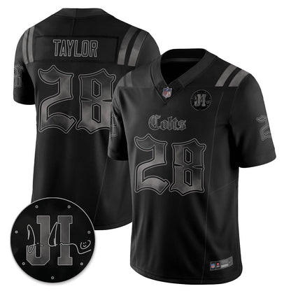 IND 'Dark Gothic' Vapor Limited Jersey - Jim Irsay Patch - All Stitched-DTD
