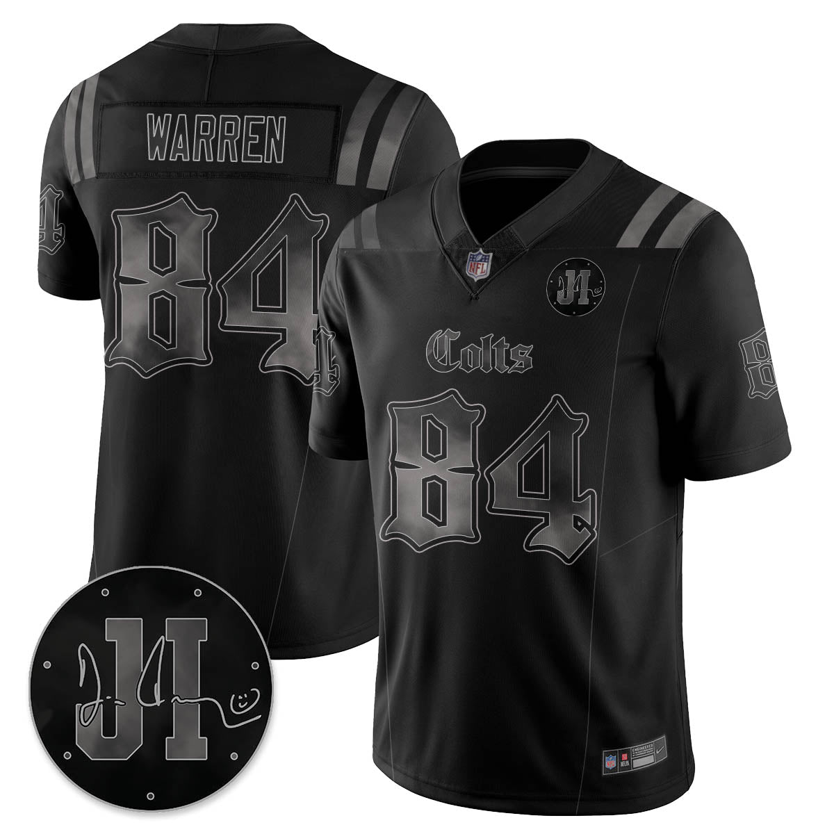 IND 'Dark Gothic' Vapor Limited Jersey - Jim Irsay Patch - All Stitched-DTD