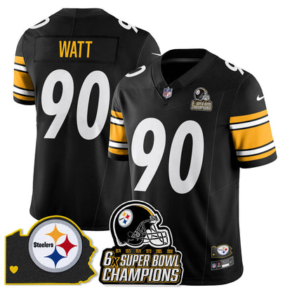 PIT 6-Time Champions Patch Vapor Limited Jersey - All Stitched-DTD