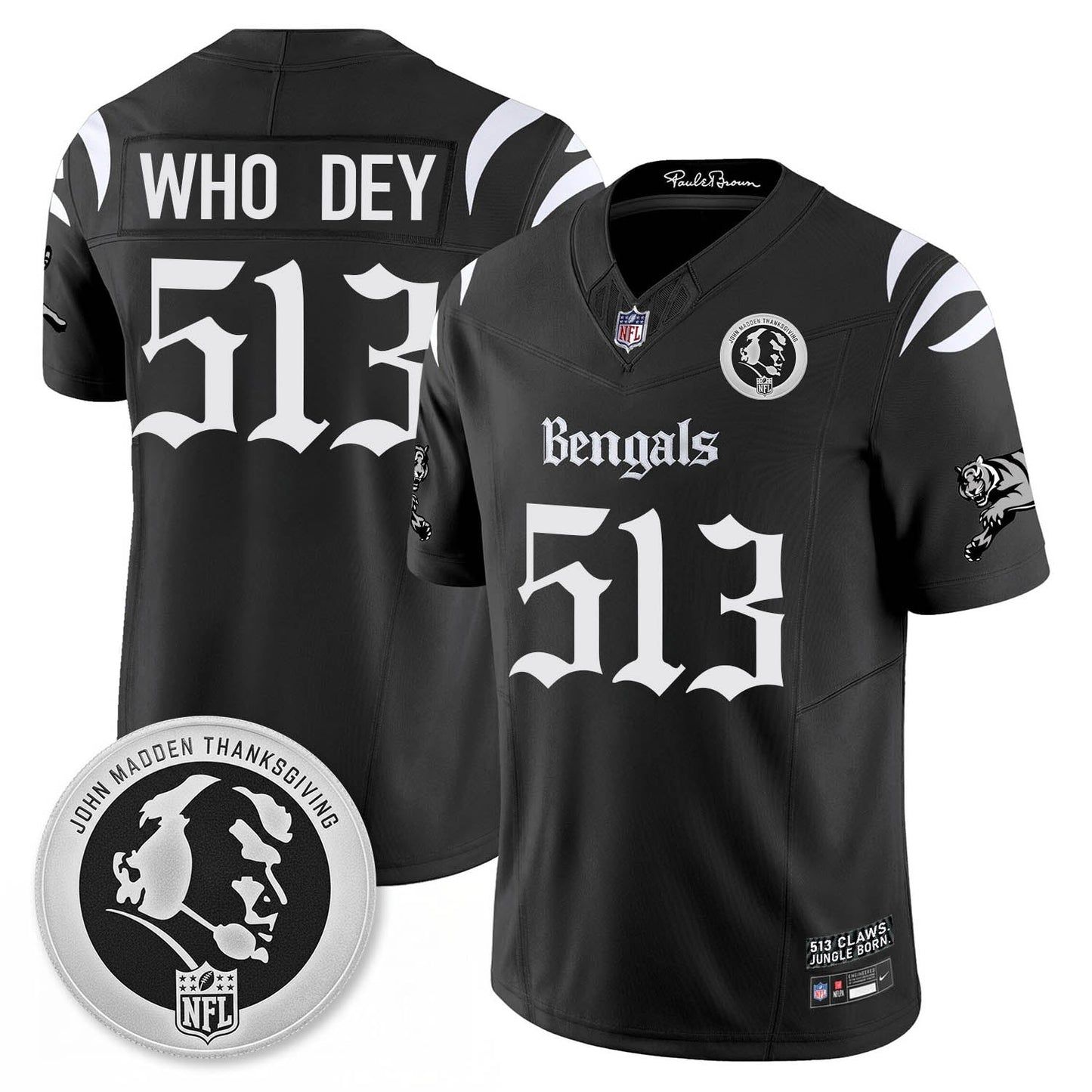 CIN Gothic Vapor Limited Jersey - John Madden Patch - All Stitched-DTD