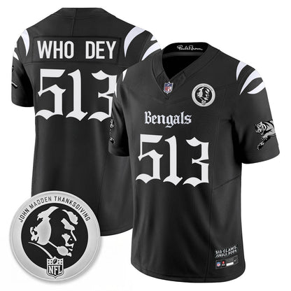 CIN Gothic Vapor Limited Jersey - John Madden Patch - All Stitched-DTD