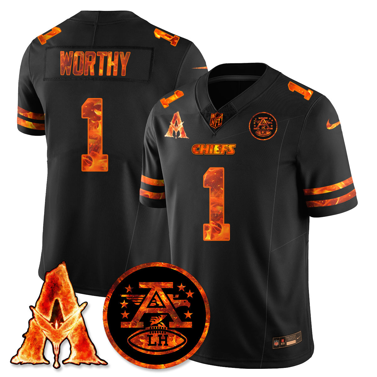 KC x Avatar 3 Fire and Ash Jersey - Stitched-DTD