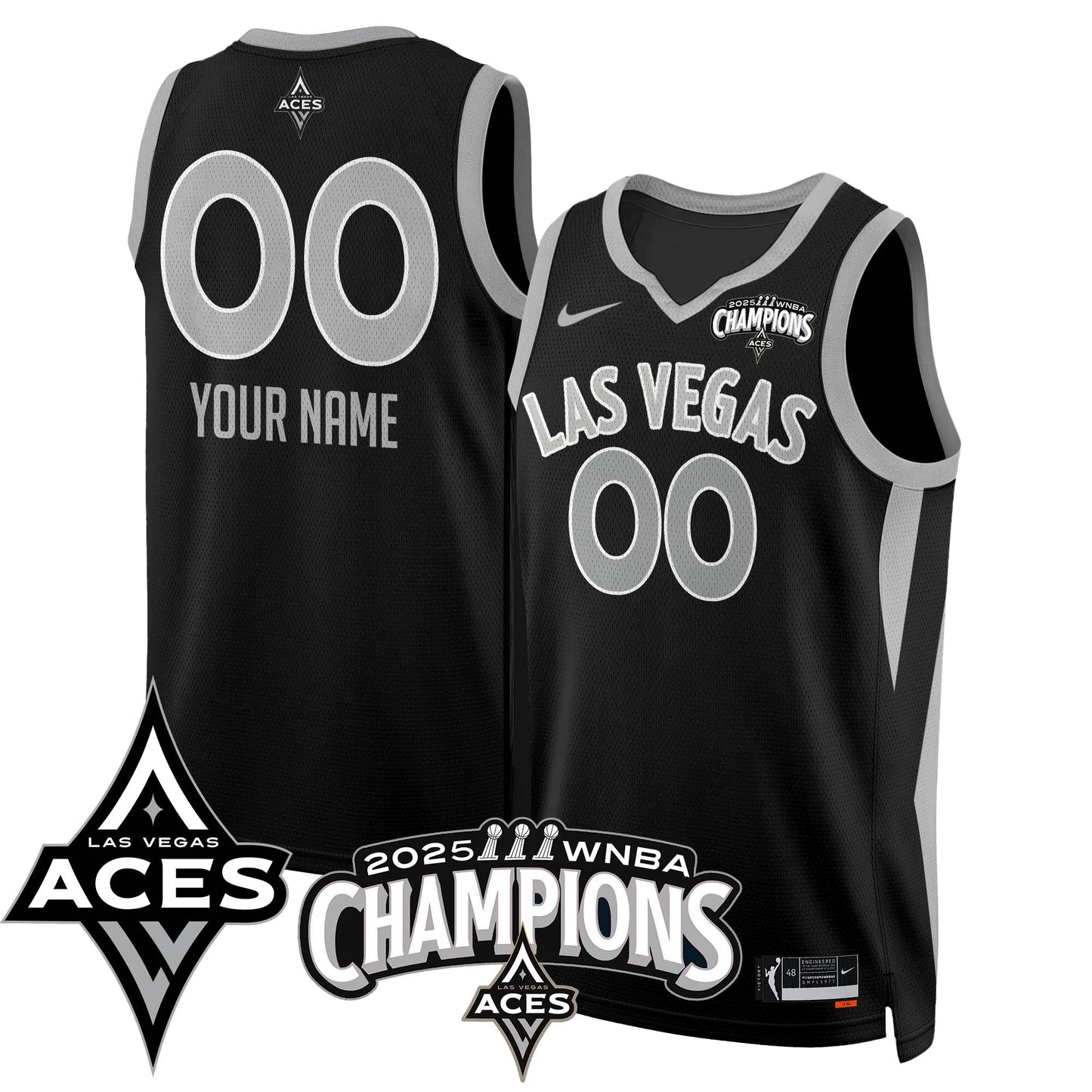 Las Vegas Aces 2025 WNBA Championship Jersey - All Stitched-DTD