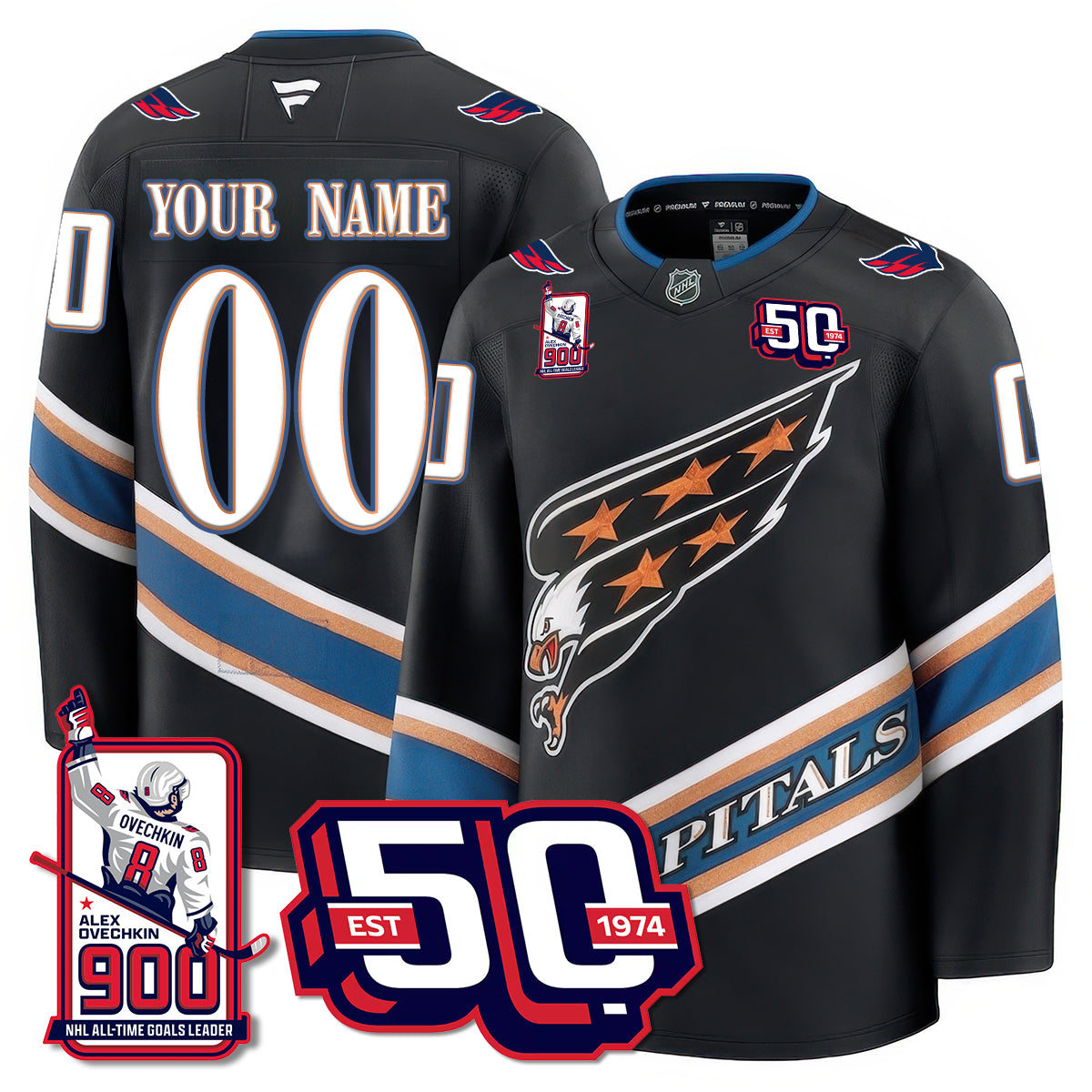 WSH 2025 Premium Jersey - 900 GOALS -  All Stitched-DTD