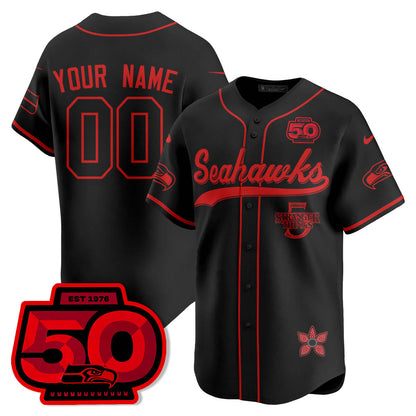 SEA Stranger Things Vapor Limited Baseball Jersey - All Stitched-DTD