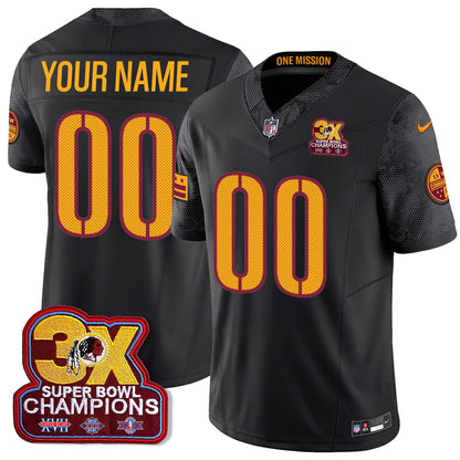 WAS 3-Time Champions Patch Vapor Limited Jersey - All Stitched-DTD