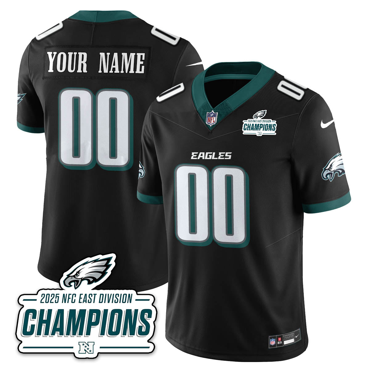 PHI NFC East Champions Vapor Limited Jersey - All Stitched-DTD