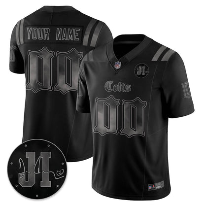 IND 'Dark Gothic' Vapor Limited Jersey - Jim Irsay Patch - All Stitched-DTD