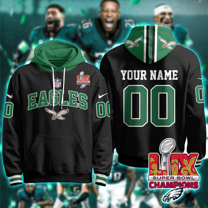 PHI Super Bowl LIX Champions Custom Hoodie-DTD
