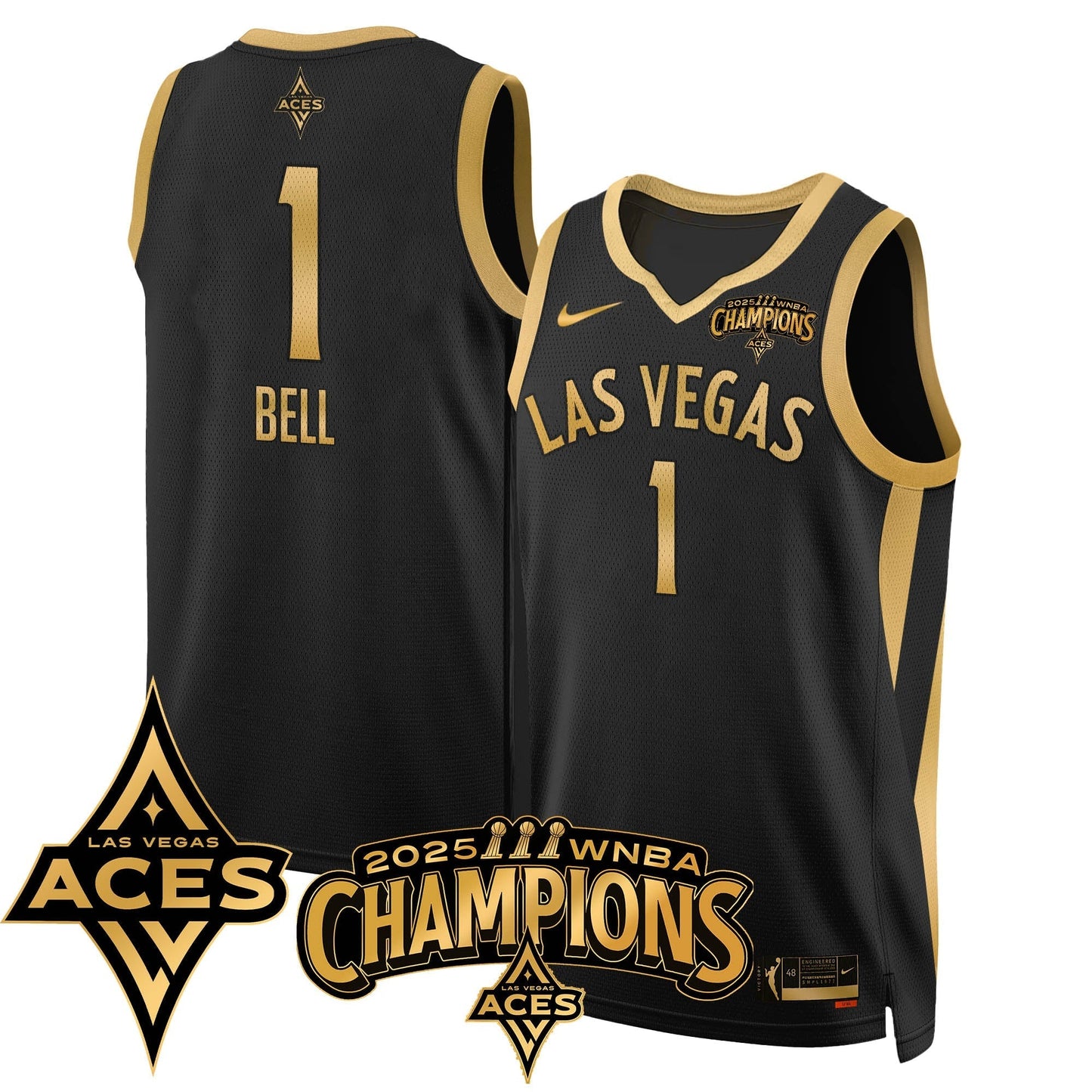 Las Vegas Aces 2025 WNBA Championship Jersey - All Stitched-DTD