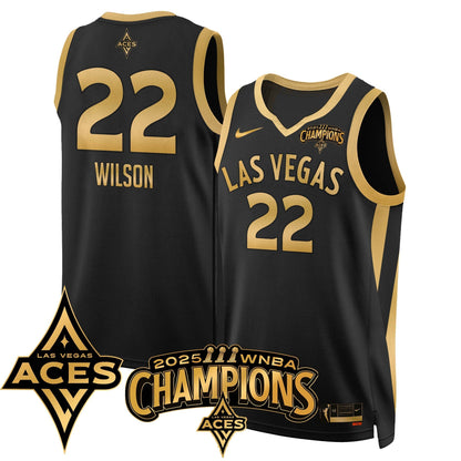 Las Vegas Aces 2025 WNBA Championship Jersey - All Stitched-DTD