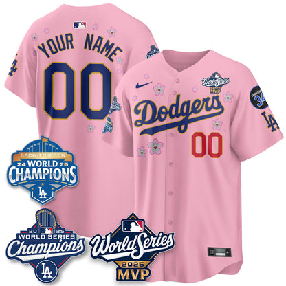 Yoshinobu Yamamoto LAD 2025 World Series MVP Custom Jersey - All Stitched-DTD