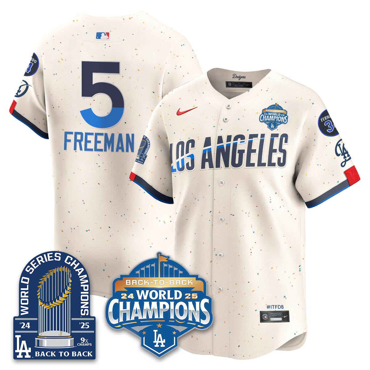 LAD 2025 World Series Champions Jersey - 9x Champs - All Stitched-DTD