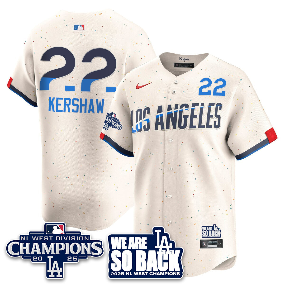 LAD 2025 NL West Division Champions Jersey - All Stitched-DTD