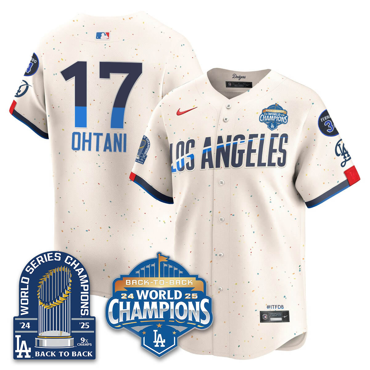 LAD 2025 World Series Champions Jersey - 9x Champs - All Stitched-DTD