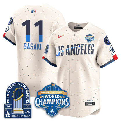 LAD 2025 World Series Champions Jersey - 9x Champs - All Stitched-DTD