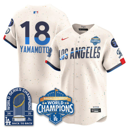 LAD 2025 World Series Champions Jersey - 9x Champs - All Stitched-DTD