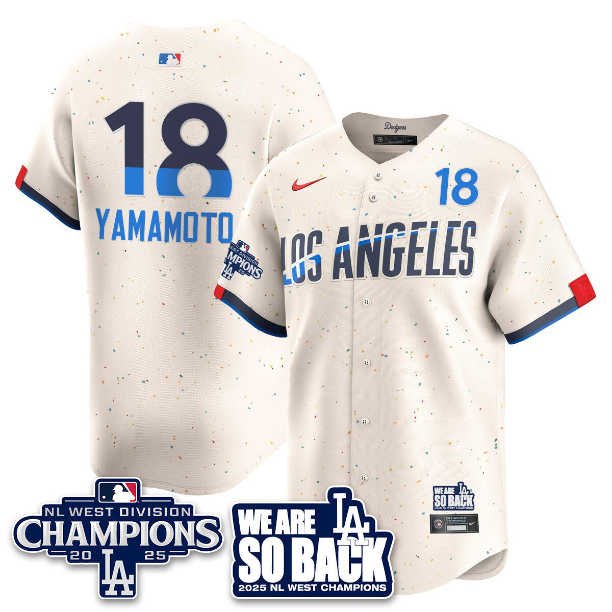 LAD 2025 NL West Division Champions Jersey - All Stitched-DTD