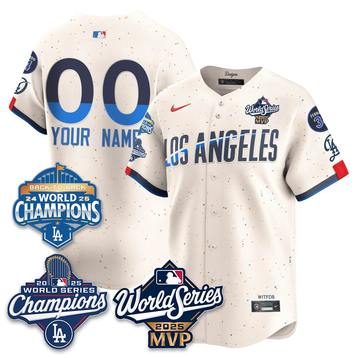 Yoshinobu Yamamoto LAD 2025 World Series MVP Jersey - All Stitched-DTD