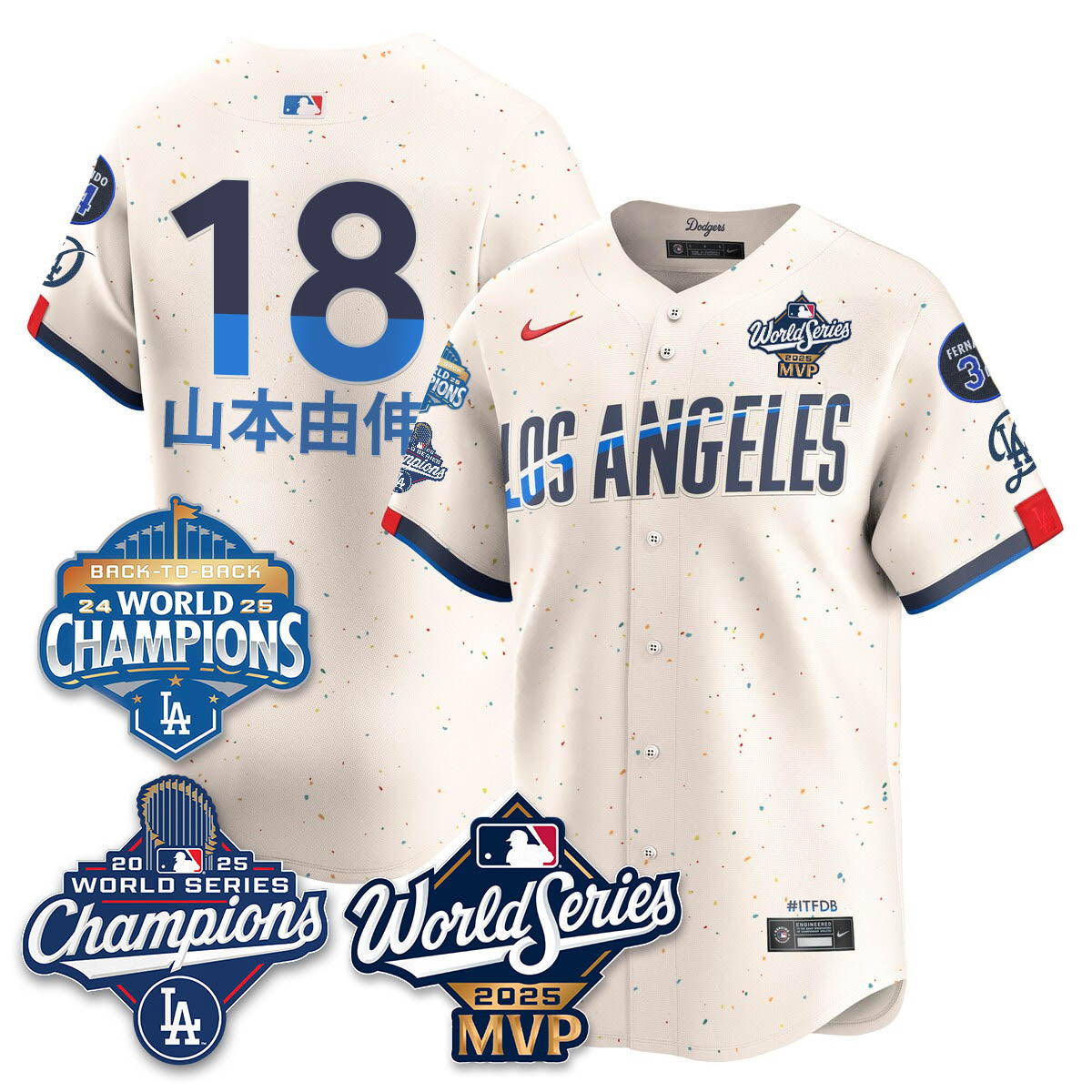 Yoshinobu Yamamoto LAD 2025 World Series MVP Jersey - All Stitched-DTD