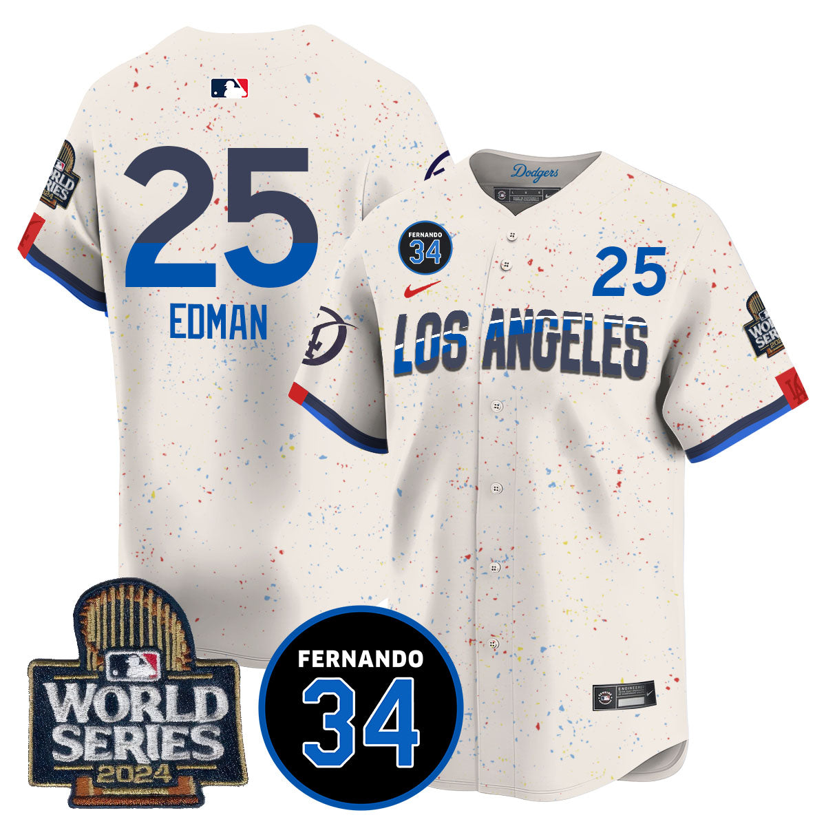Dodgers Fernando Valenzuela Memorial Jersey - All Stitched-DTD