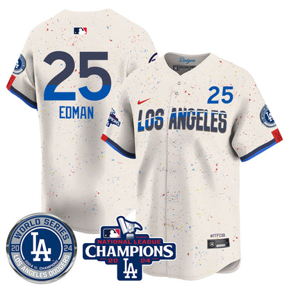 LAD World Series NL Champions Jersey - All Stitched-DTD