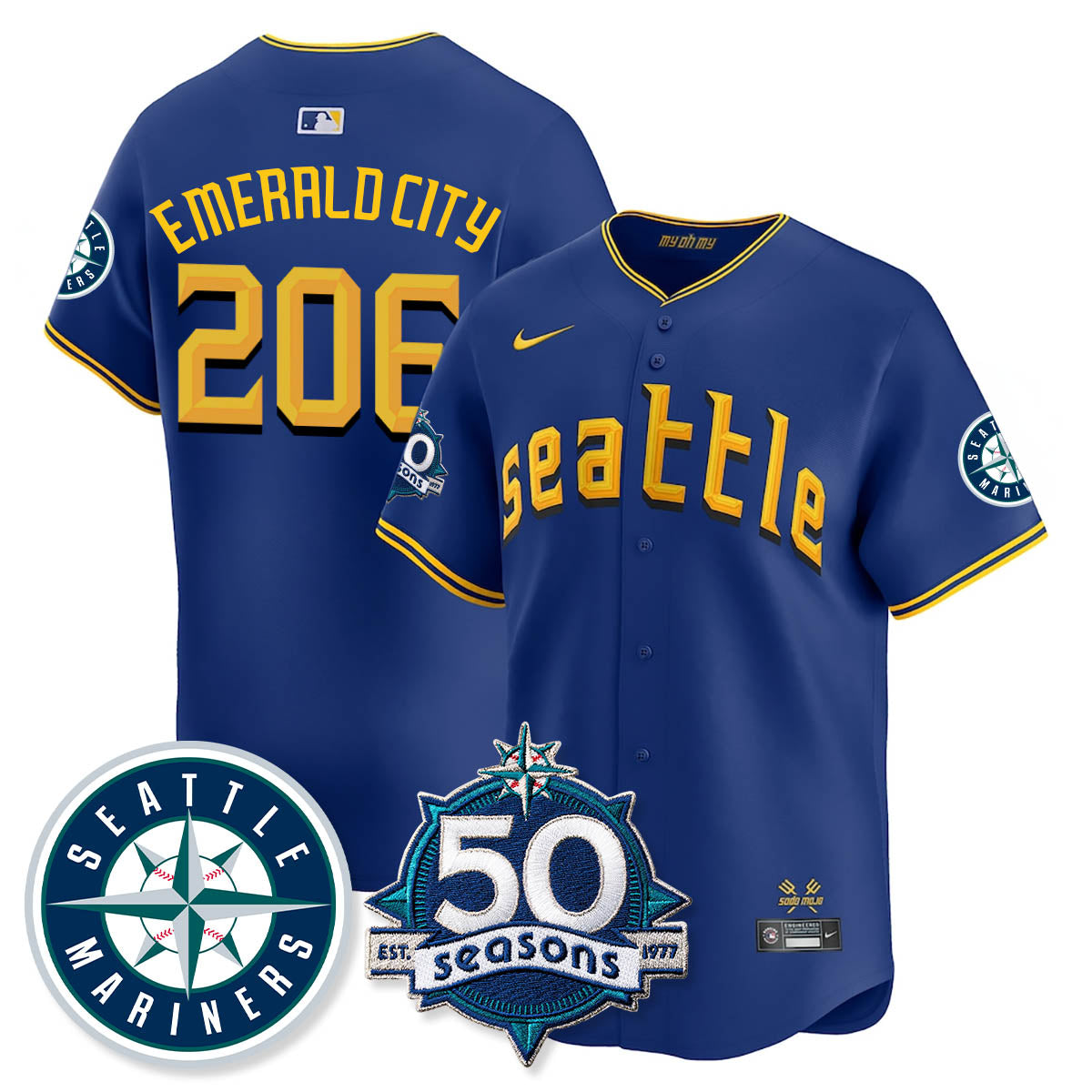 SEA Vapor Premier Limited Jersey - 50th Anniversary - All Stitched-DTD